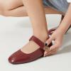 imageTrary Flats for Women Mary Jane Shoes Dress Shoes for Women Comfortable Business Office Casual with VelcroBurgundy