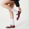 imageTrary Flats for Women Mary Jane Shoes Dress Shoes for Women Comfortable Business Office Casual with VelcroBurgundy