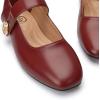 imageTrary Flats for Women Mary Jane Shoes Dress Shoes for Women Comfortable Business Office Casual with VelcroBurgundy