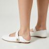 imageTrary Flats for Women Mary Jane Shoes Dress Shoes for Women Comfortable Business Office Casual with VelcroWhite