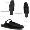 imageTrary Mules for Woman Mary Jane Flat Shoes Slip on Comfortable Backless Loafers Flats Square Toe Office Casual VintageBlack