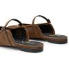 imageTrary Mules for Woman Mary Jane Flat Shoes Slip on Comfortable Backless Loafers Flats Square Toe Office Casual VintageCocoa Brown