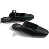 imageTrary Mules for Woman Mary Jane Flat Shoes Slip on Comfortable Backless Loafers Flats Square Toe Office Casual VintageDeep Forest Green