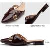 imageTrary Mules for WomenComfortable Pointed Toe FlatsBackless Loafers SlipOns Womens ClogsBusiness Casual Fall Winter Shoes Women DressyBurgundy