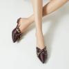 imageTrary Mules for WomenComfortable Pointed Toe FlatsBackless Loafers SlipOns Womens ClogsBusiness Casual Fall Winter Shoes Women DressyBurgundy