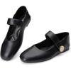 imageTrary Flats for Women Mary Jane Shoes Dress Shoes for Women Comfortable Business Office Casual with VelcroBlack