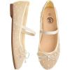 imageTrary Ballet Flats for Women Closed Round Toe Mary Jane Shoes Women Cute Bowknot NonSlip Dressy Shoes Elastic Strap Comfortable Womens Flats for AllYear Daily Work CausalMesh Yellow