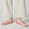 imageTrary Ballet Flats for Women Closed Round Toe Mary Jane Shoes Women Cute Bowknot NonSlip Dressy Shoes Elastic Strap Comfortable Womens Flats for AllYear Daily Work CausalPink