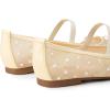 imageTrary Ballet Flats for Women Closed Round Toe Mary Jane Shoes Women Cute Bowknot NonSlip Dressy Shoes Elastic Strap Comfortable Womens Flats for AllYear Daily Work CausalMesh Yellow