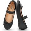 imageTrary Ballet Flats for Women Closed Round Toe Mary Jane Shoes Women Cute Bowknot NonSlip Dressy Shoes Elastic Strap Comfortable Womens Flats for AllYear Daily Work CausalBlack