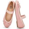 imageTrary Ballet Flats for Women Closed Round Toe Mary Jane Shoes Women Cute Bowknot NonSlip Dressy Shoes Elastic Strap Comfortable Womens Flats for AllYear Daily Work CausalPink