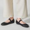 imageTrary Ballet Flats for Women Closed Round Toe Mary Jane Shoes Women Cute Bowknot NonSlip Dressy Shoes Elastic Strap Comfortable Womens Flats for AllYear Daily Work CausalBlack