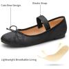 imageTrary Ballet Flats for Women Closed Round Toe Mary Jane Shoes Women Cute Bowknot NonSlip Dressy Shoes Elastic Strap Comfortable Womens Flats for AllYear Daily Work CausalBlack
