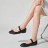 imageTrary Ballet Flats for Women Closed Round Toe Mary Jane Shoes Women Cute Bowknot NonSlip Dressy Shoes Elastic Strap Comfortable Womens Flats for AllYear Daily Work CausalBlack