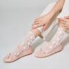 imageTrary Ballet Flats for Women Closed Round Toe Mary Jane Shoes Women Cute Bowknot NonSlip Dressy Shoes Elastic Strap Comfortable Womens Flats for AllYear Daily Work CausalMesh Nude