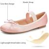 imageTrary Ballet Flats for Women Closed Round Toe Mary Jane Shoes Women Cute Bowknot NonSlip Dressy Shoes Elastic Strap Comfortable Womens Flats for AllYear Daily Work CausalPink
