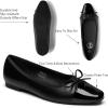 imageTrary Flat Shoes Women Pointed Toe Flats for Women TwoTone Cap Toe Ballet Flats Shoes Comfortable Dressy Casual Slipon Work Daily Soft Flat ShoesBlack Pu