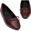 imageTrary Flat Shoes Women Pointed Toe Flats for Women TwoTone Cap Toe Ballet Flats Shoes Comfortable Dressy Casual Slipon Work Daily Soft Flat ShoesWine Red