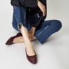 imageTrary Flat Shoes Women Pointed Toe Flats for Women TwoTone Cap Toe Ballet Flats Shoes Comfortable Dressy Casual Slipon Work Daily Soft Flat ShoesWine Red