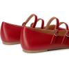 imageTrary Flats for Women Closed Pointed Toe Mary Jane Shoes Women Comfortable Slip on Ballet Flats Dressy Shoes Adjustable Strap PU Leather Mary Janes LoafersRed