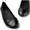 imageTrary Flats for Women Mary Jane Shoes Women Round Toe Ballet Flats Dress Shoes Casual Comfortable PU Leather Slip on LoafersPu Black
