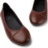 imageTrary Flats for Women Mary Jane Shoes Women Round Toe Ballet Flats Dress Shoes Casual Comfortable PU Leather Slip on LoafersPu Brown