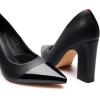 imageTrary Heels for Women Closed Pointed Toe Chunky Pumps Shoes Women Block High Heels Comfortable SlipOn Dress Office Party Wedding Shoes 354quot HeelBlack