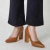 imageTrary Heels for Women Closed Pointed Toe Chunky Pumps Shoes Women Block High Heels Comfortable SlipOn Dress Office Party Wedding Shoes 354quot HeelBrown