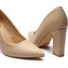 imageTrary Heels for Women Closed Pointed Toe Chunky Pumps Shoes Women Block High Heels Comfortable SlipOn Dress Office Party Wedding Shoes 354quot HeelNude