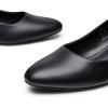 imageTrary Low Black Nude Blue Red Heels for Women Closed Round Toe Chunky Block 18 Inch Womens Heels Pumps Comfortable Dressy Work Casual PU Shoes for Wedding Office BusinessPu Black