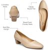 imageTrary Low Black Nude Blue Red Heels for Women Closed Round Toe Chunky Block 18 Inch Womens Heels Pumps Comfortable Dressy Work Casual PU Shoes for Wedding Office BusinessPu Nude
