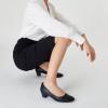 imageTrary Low Black Nude Blue Red Heels for Women Closed Round Toe Chunky Block 18 Inch Womens Heels Pumps Comfortable Dressy Work Casual PU Shoes for Wedding Office BusinessPu Black