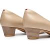 imageTrary Low Black Nude Blue Red Heels for Women Closed Round Toe Chunky Block 18 Inch Womens Heels Pumps Comfortable Dressy Work Casual PU Shoes for Wedding Office BusinessPu Nude