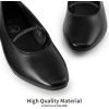 imageTrary Mary Jane Ballet Flats for Women  Comfortable Closed Toe Shoes With StrapBlack