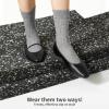 imageTrary Mary Jane Ballet Flats for Women  Comfortable Closed Toe Shoes With StrapBlack