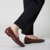 imageTrary Mary Jane Ballet Flats for Women  Comfortable Closed Toe Shoes With StrapBrown