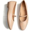 imageTrary Mary Jane Ballet Flats for Women  Comfortable Closed Toe Shoes With StrapNude