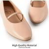 imageTrary Mary Jane Ballet Flats for Women  Comfortable Closed Toe Shoes With StrapNude