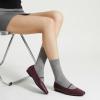 imageTrary Mary Jane Ballet Flats for Women  Comfortable Closed Toe Shoes With StrapWine