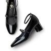imageTrary Mary Jane Shoes Women Chunky Block Heels Mary Janes Dress Shoes for Women Close Cap Toe 22 Inch Womens Pumps Shoes with Buckle Double Strap Comfy Pumps for Office Party Casual WeddingBlack