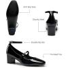 imageTrary Mary Jane Shoes Women Chunky Block Heels Mary Janes Dress Shoes for Women Close Cap Toe 22 Inch Womens Pumps Shoes with Buckle Double Strap Comfy Pumps for Office Party Casual WeddingBlack