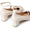 imageTrary Mary Jane Shoes Women Chunky Block Heels Mary Janes Dress Shoes for Women Close Cap Toe 22 Inch Womens Pumps Shoes with Buckle Double Strap Comfy Pumps for Office Party Casual WeddingWhite