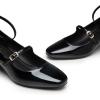 imageTrary Mary Jane Shoes Women Chunky Block Heels Mary Janes Dress Shoes for Women Close Cap Toe 22 Inch Womens Pumps Shoes with Buckle Double Strap Comfy Pumps for Office Party Casual WeddingBlack