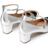 imageTrary Mary Jane Shoes Women Chunky Block Heels Mary Janes Dress Shoes for Women Close Cap Toe 22 Inch Womens Pumps Shoes with Buckle Double Strap Comfy Pumps for Office Party Casual WeddingSilver