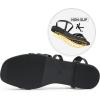 imageTrary Sandals for Women Womens Sandals Shoes Square Open Toe Cute Strappy Womens Flats Sandals for Dressy Beach Summer Wedding Comfortable Casual Sandalias De MujerPu Black