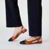 imageTrary Slingback Flats for Women Black Dressy Comfortable Round Square Toe Shoes Work Office Casual Ankle Strap Dress FlatsBrown Pu