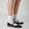 imageTrary Womens Black Mary Jane TStrap Ballet Flats Pointed Toe Comfortable Adjustable Buckle Business Casual US Size 712Black Pu