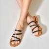 imageTrary Womens Flat SandalsStrappy Flip Flops DressyComfortable Slide for Girls SummerBlack