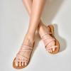imageTrary Womens Flat SandalsStrappy Flip Flops DressyComfortable Slide for Girls SummerNude