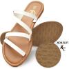 imageTrary Womens Flat SandalsStrappy Flip Flops DressyComfortable Slide for Girls SummerWhite
